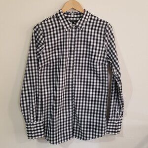 Banana Republic Riley Tailored Fit Long Sleeve Button Down Gingham Top – 10 Tall